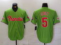 Custom #5 Green PHI Baseball Shirt Top