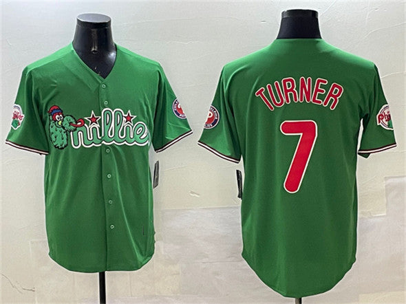 Custom #7 Green PHI Baseball Shirt Top