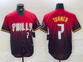 Custom #7 Red 2024 PHI Baseball Shirt Top