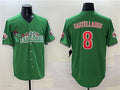 Custom #8 Green PHI Baseball Shirt Top