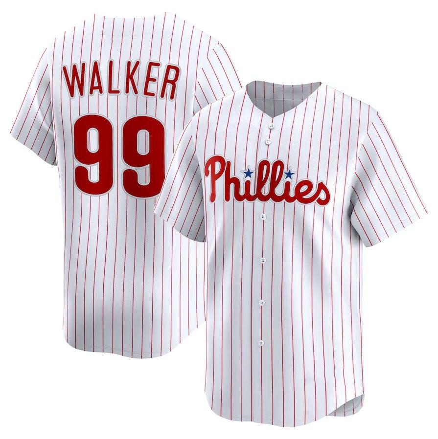 Custom #99 White PHI Baseball Shirt Top