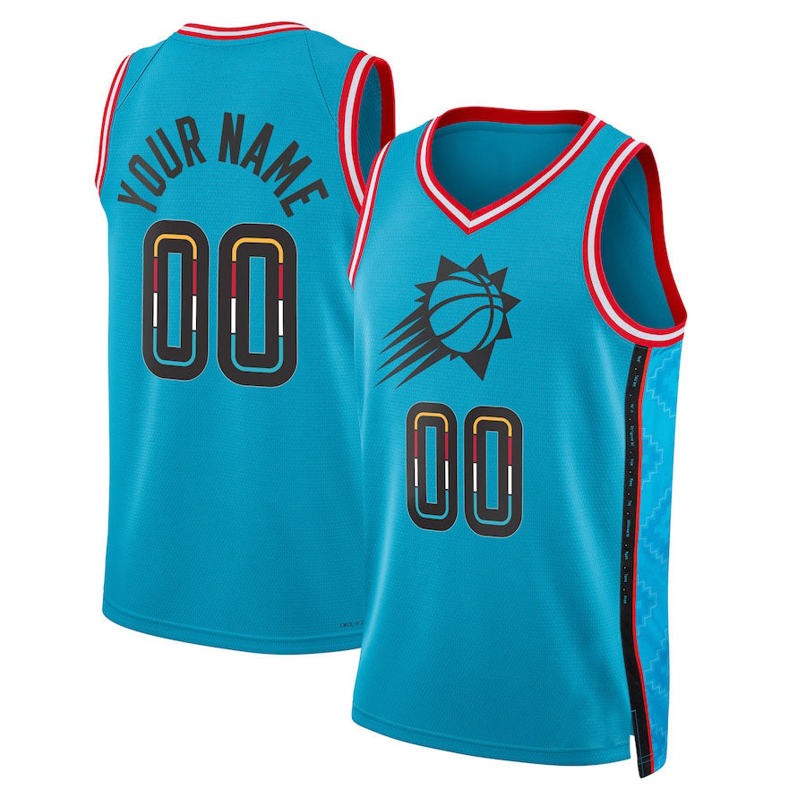 Custom #23 Turquoise 2022 PHX Basketball Shirt Top