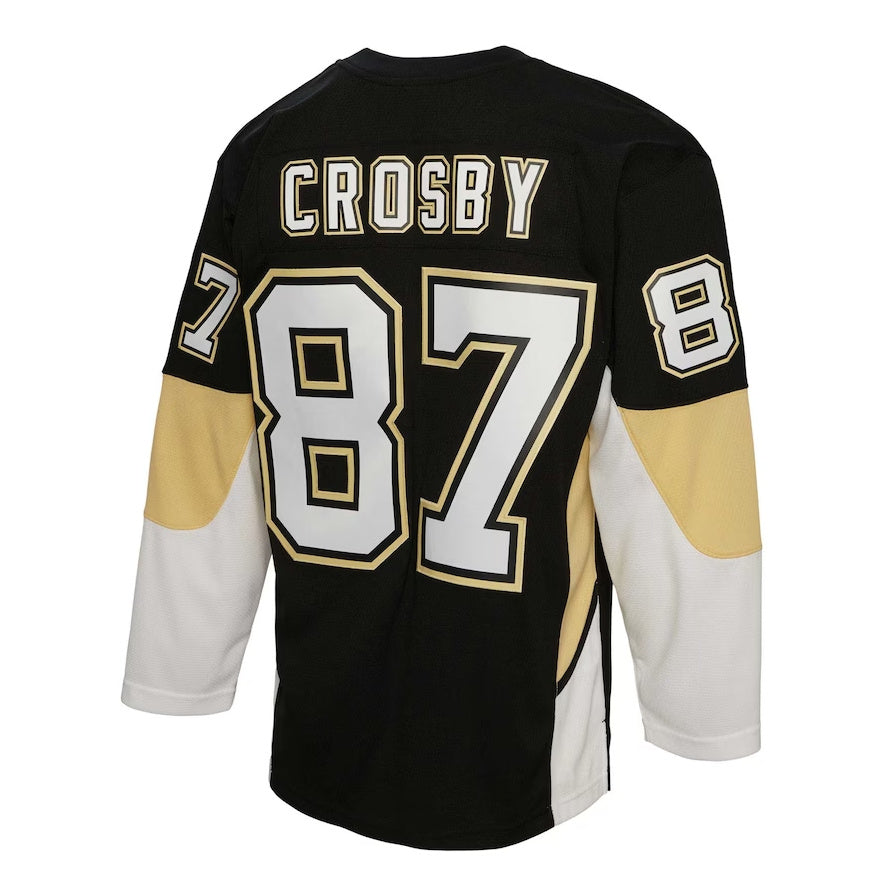 Custom #87 Black 2008 PIT Hockey Shirt Top