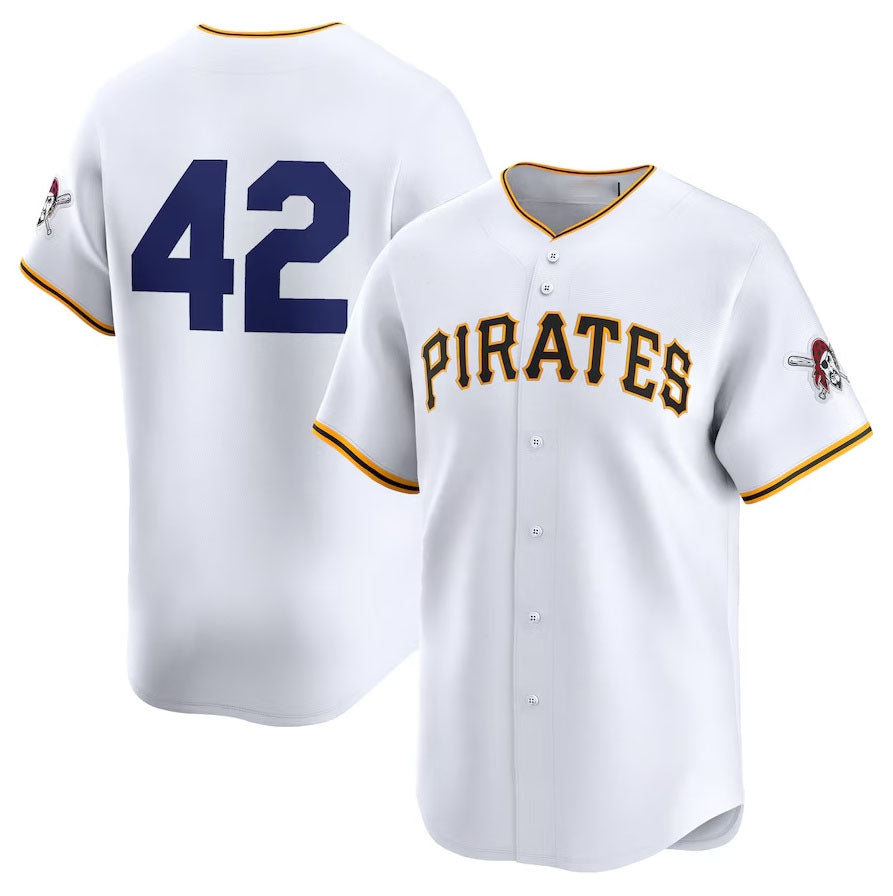 Custom #42 White 2024 Jackie Robinson Day PIT Baseball Shirt Top