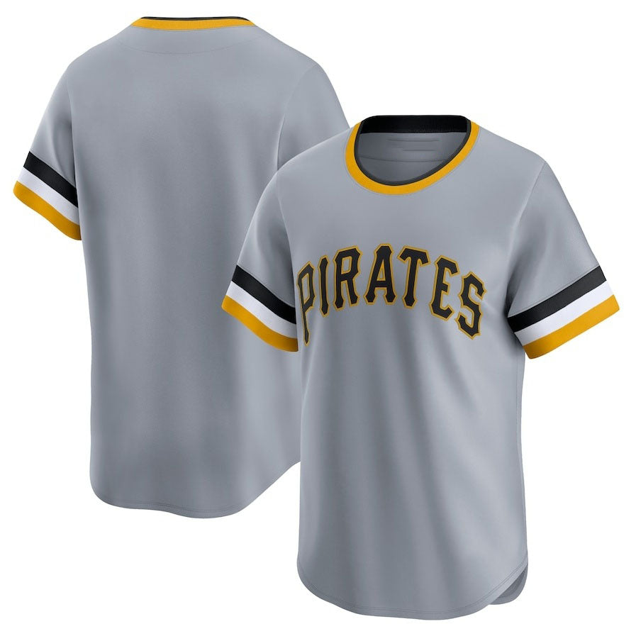 Custom Gray PIT Baseball Shirt Top