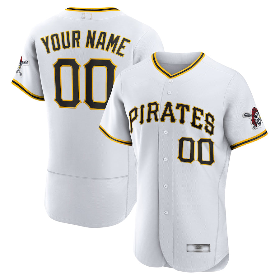 Custom White PIT Baseball Shirt Top