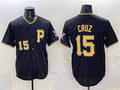 Custom #15 Black 2025 PIT Baseball Shirt Top