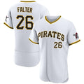 Custom #26 White PIT Baseball Shirt Top