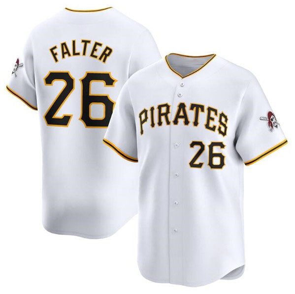 Custom #26 White PIT Baseball Shirt Top