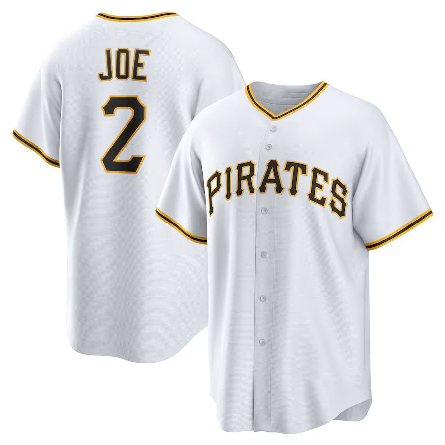 Custom #2 White PIT Baseball Shirt Top