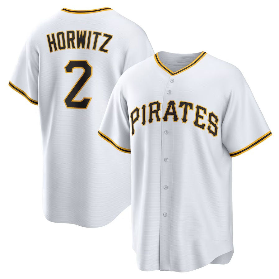 Custom #2 White PIT Baseball Shirt Top