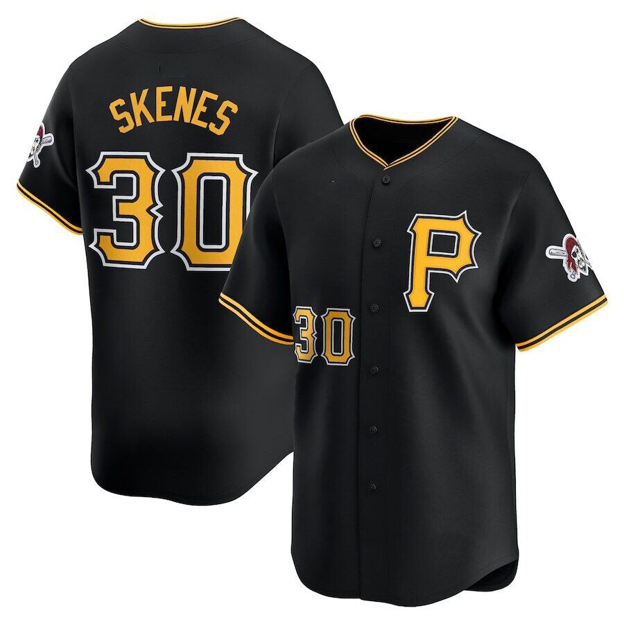 Custom #30 Black PIT Baseball Shirt Top