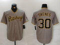 Custom #30 Grey PIT Baseball Shirt Top