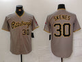 Custom #30 Grey PIT Baseball Shirt Top