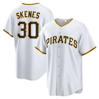 Custom #30 White PIT Baseball Shirt Top
