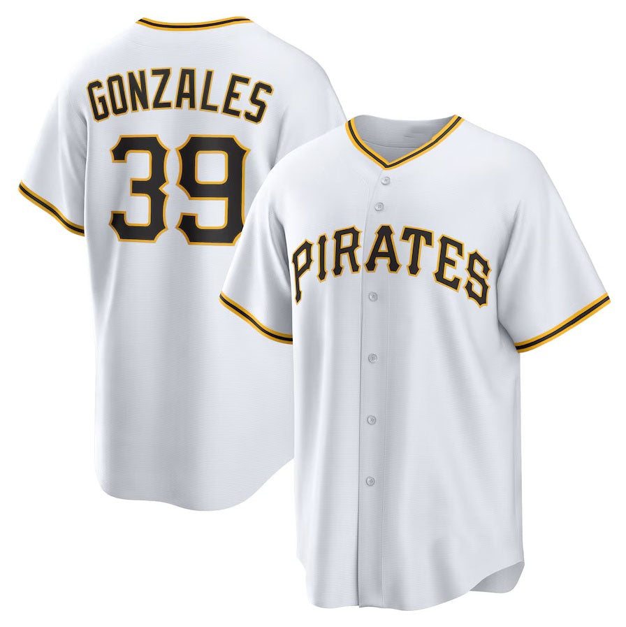 Custom #39 White PIT Baseball Shirt Top