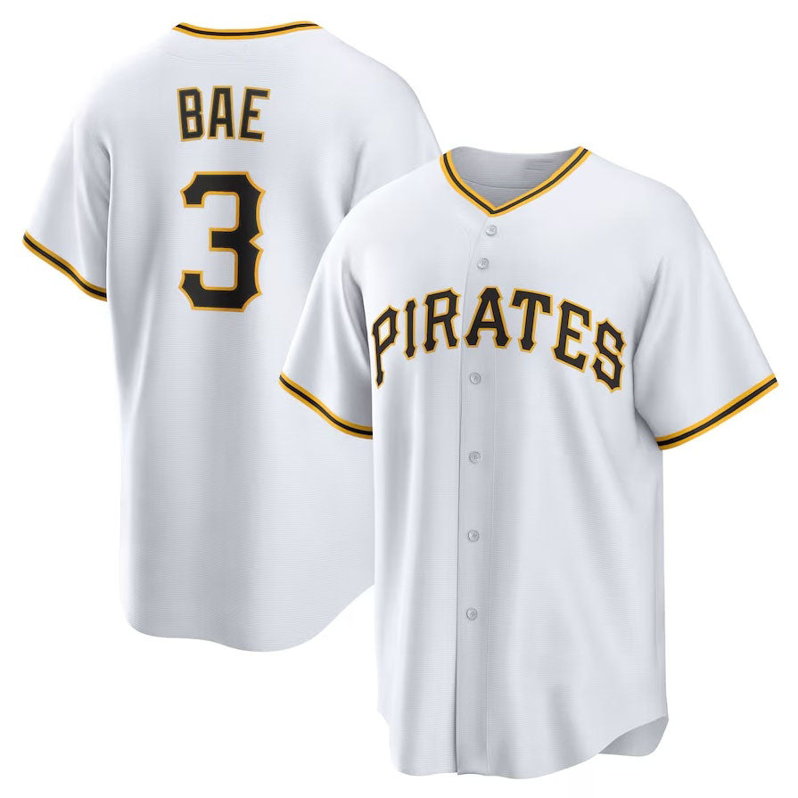 Custom #3 White PIT Baseball Shirt Top