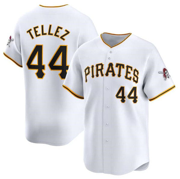 Custom #44 White PIT Baseball Shirt Top