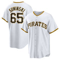 Custom #65 White PIT Baseball Shirt Top
