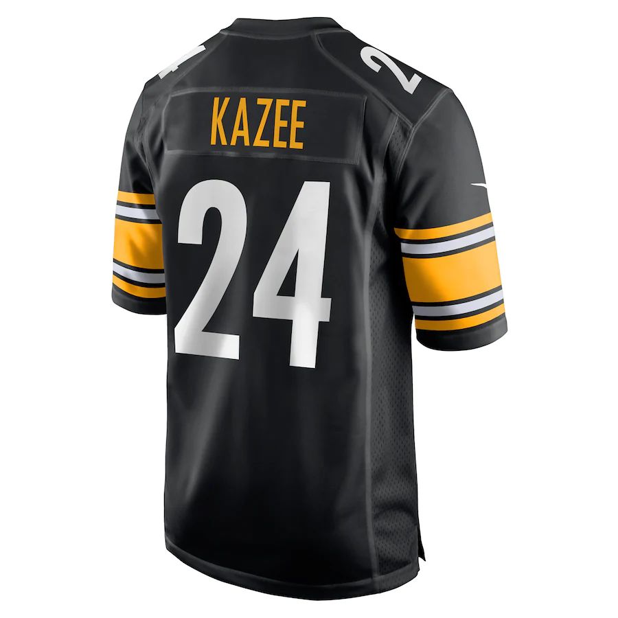 Custom #24 Black PIT Football Shirt Top