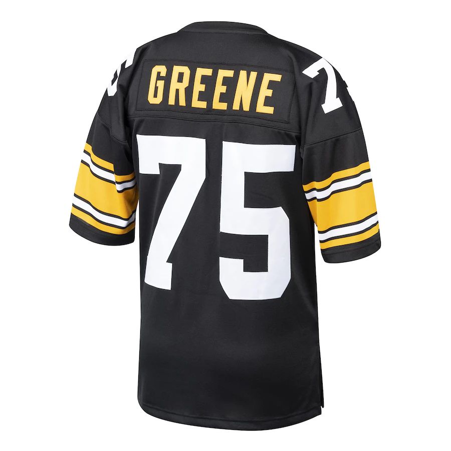 Custom #75 Black 1975 Throwback PIT Football Shirt Top