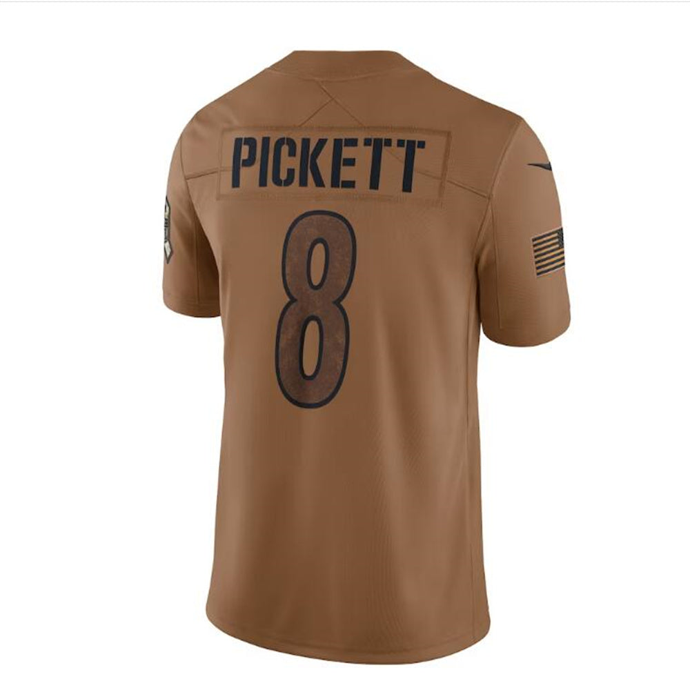 Custom #8 Brown 2023 PIT Football Shirt Top