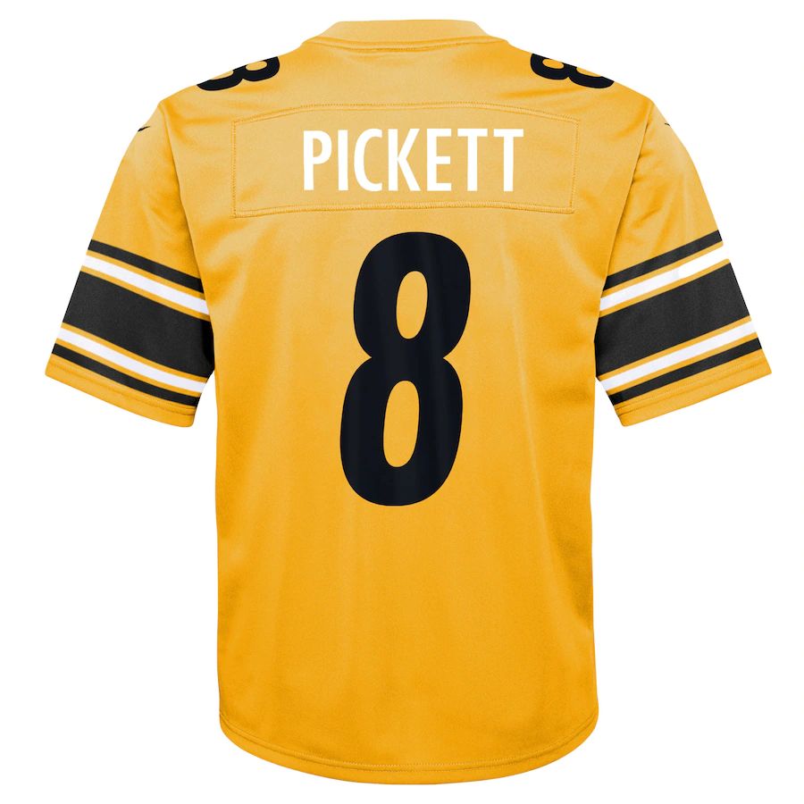 Custom #8 Gold PIT Football Shirt Top