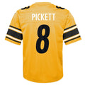 Custom #8 Gold PIT Football Shirt Top