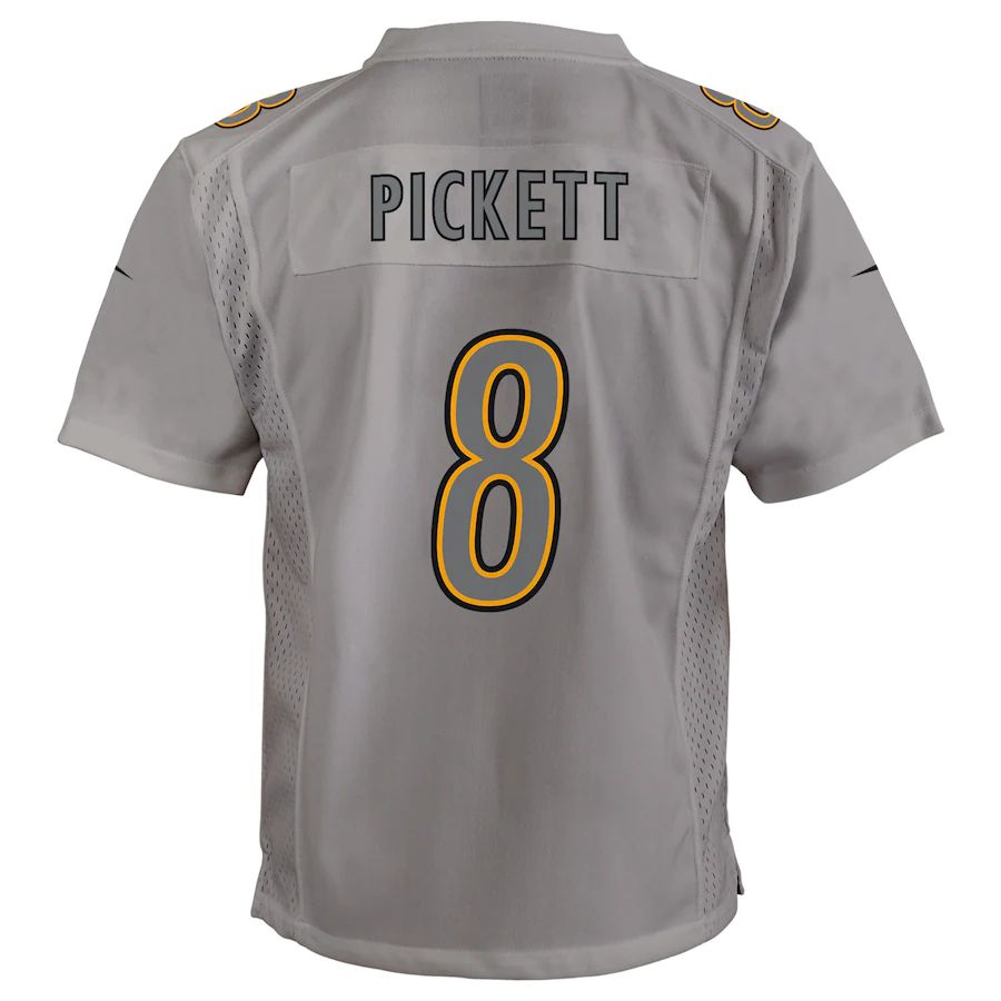 Custom #8 Gray PIT Football Shirt Top