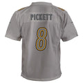 Custom #8 Gray PIT Football Shirt Top