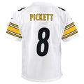 Custom #8 White PIT Football Shirt Top