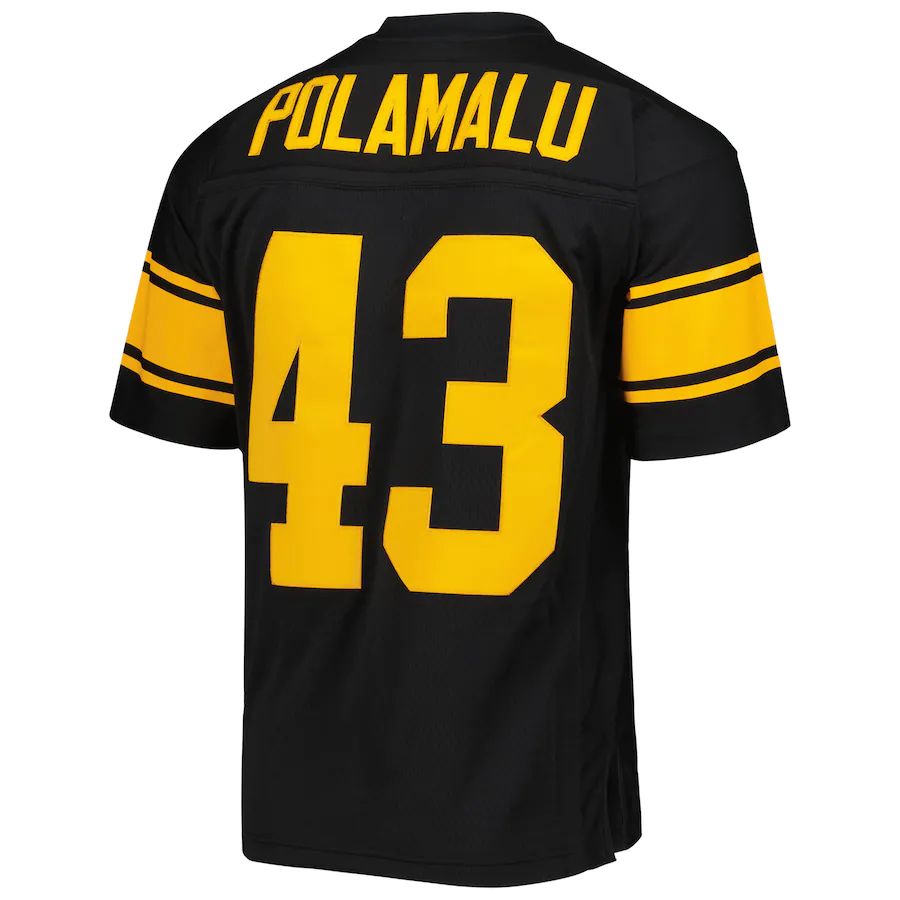 Custom #43 Black 2008 PIT Football Shirt Top