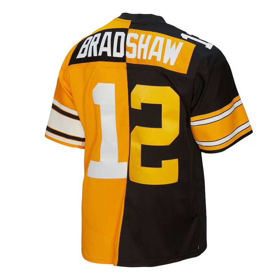 Custom #12 Black 1976 PIT Football Shirt Top