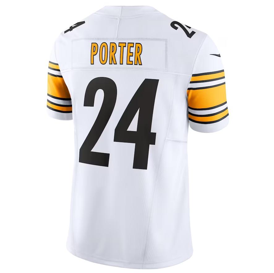 Custom #24 White PIT Football Shirt Top