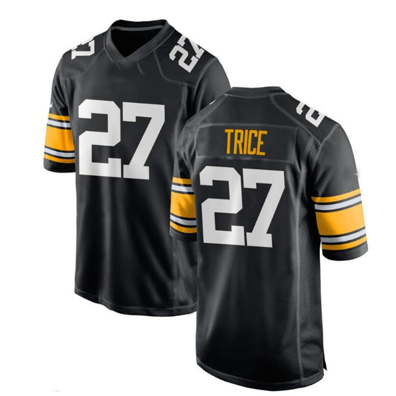 Custom #27 Black PIT Football Shirt Top