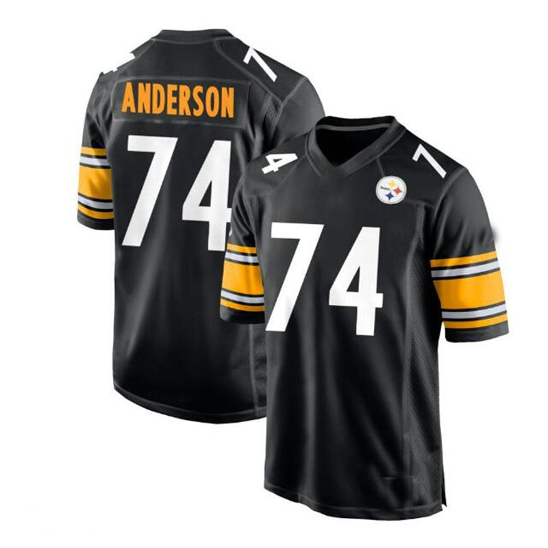 Custom #74 Black PIT Football Shirt Top