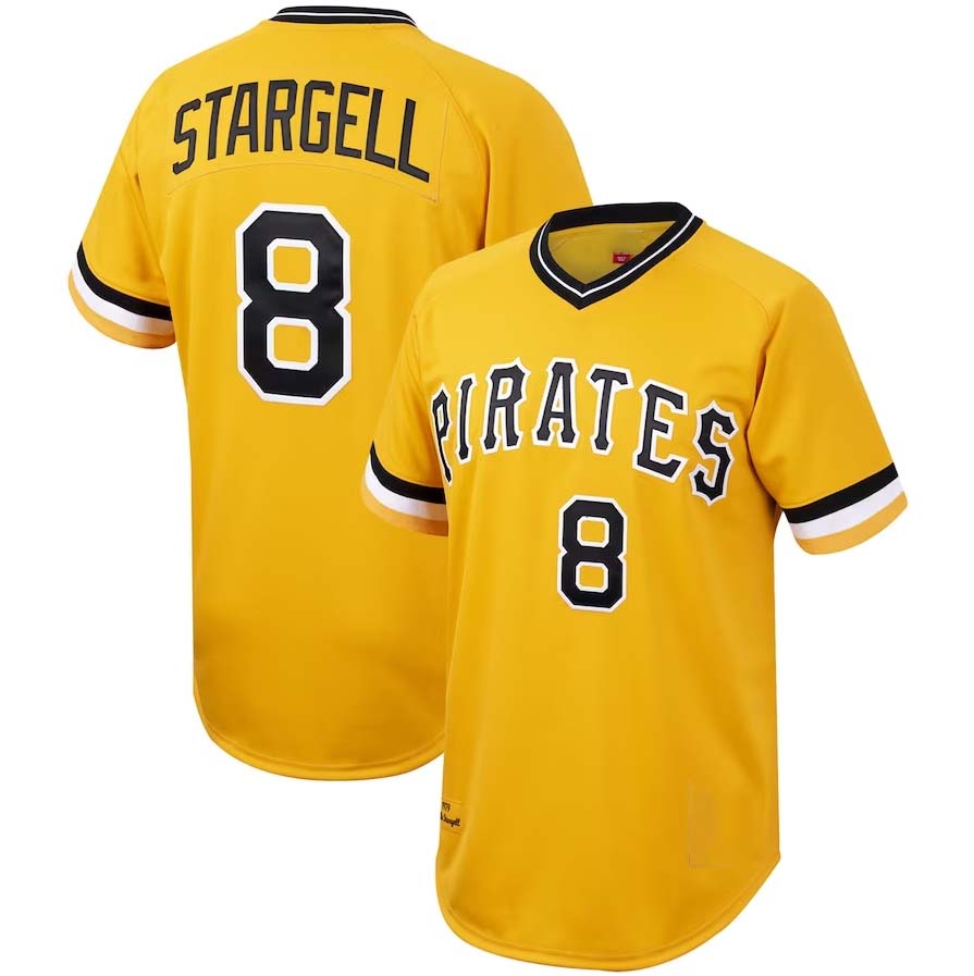 Custom #8 Gold PIT Baseball Shirt Top