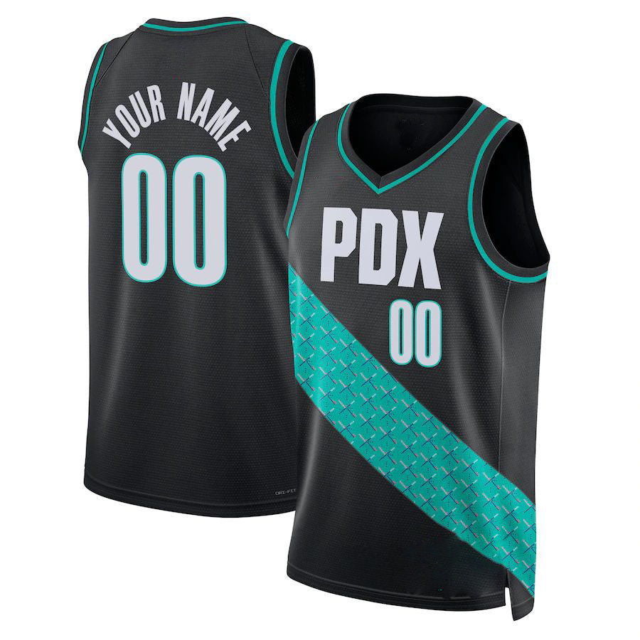 Custom #23 Black 2022 POR Basketball Shirt Top