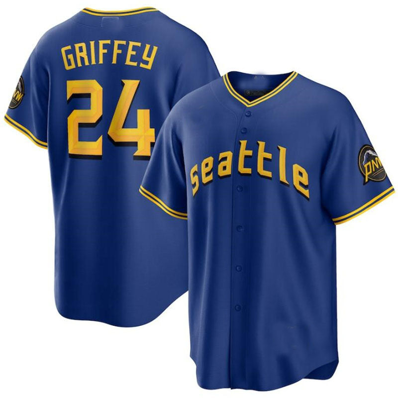 Custom #24 2023 City Connect SEA Baseball Shirt Top