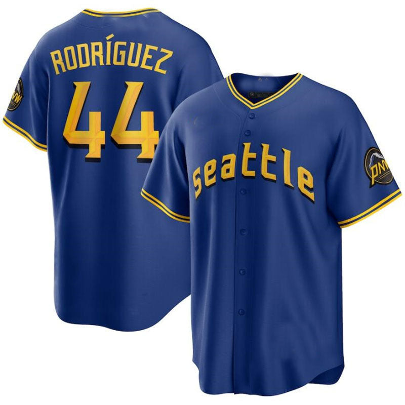 Custom #44 2023 City Connect SEA Baseball Shirt Top