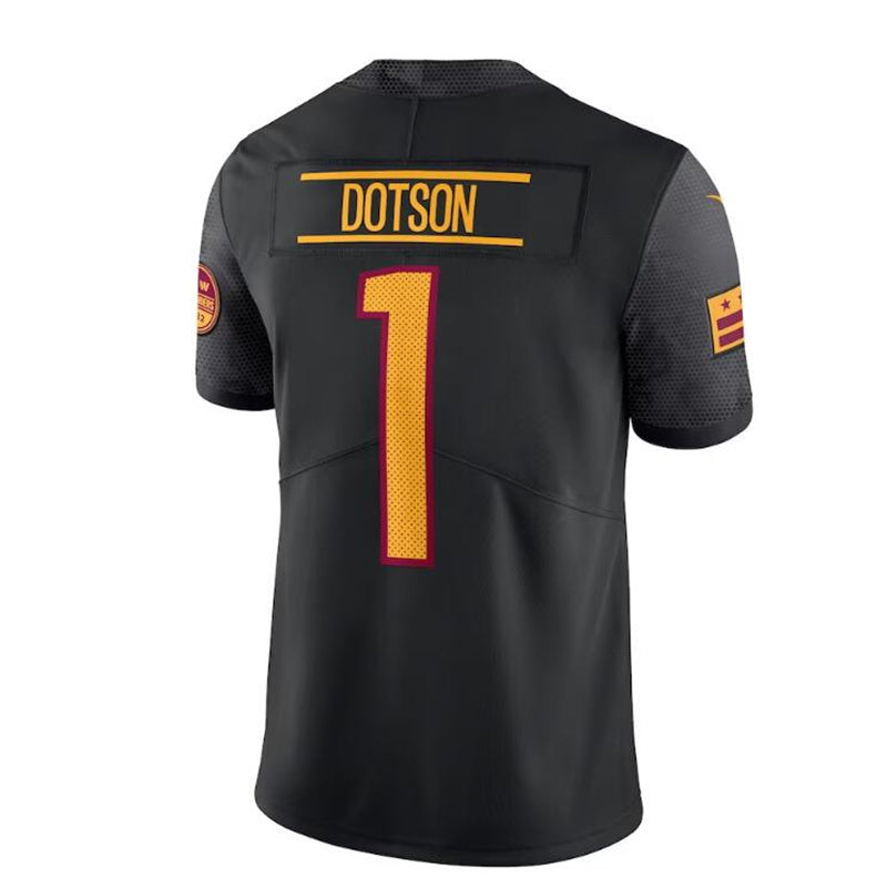 Custom #1 Black WAS Football Shirt Top