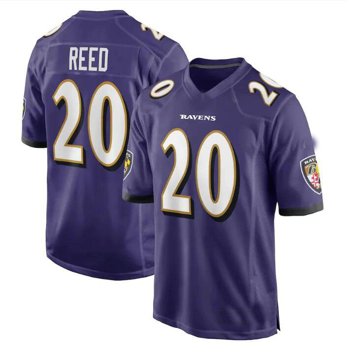Custom #20 Purple BAL Football Shirt Top