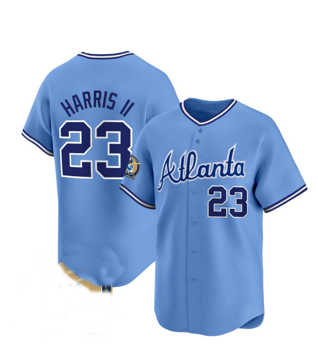 Custom #23 Blue ATL Baseball Shirt Top