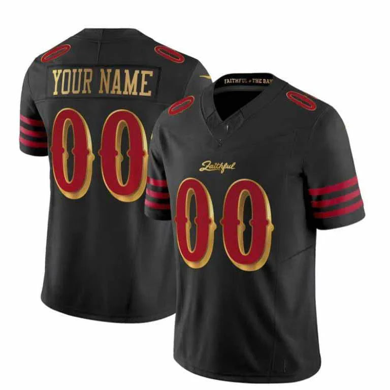 Custom Black 2025 SF Football Shirt Top