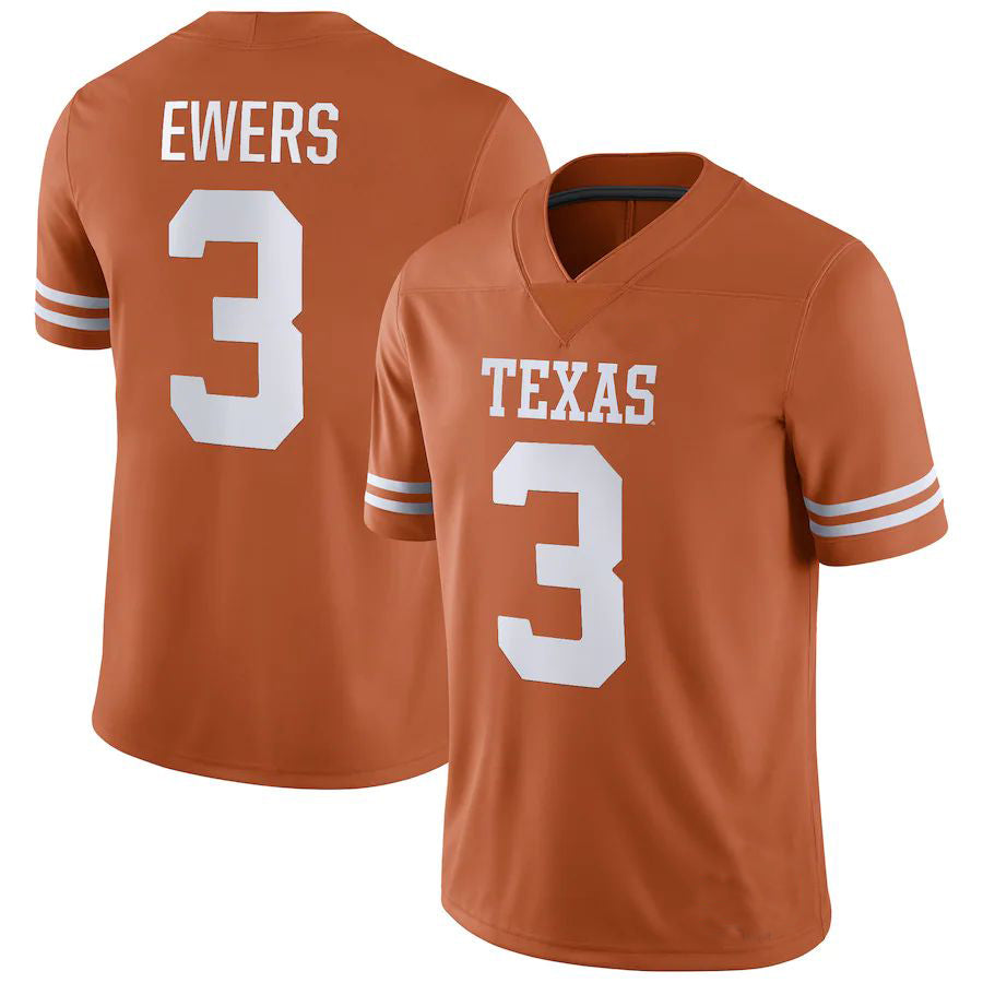 Custom #3 Orange Football Shirt Top