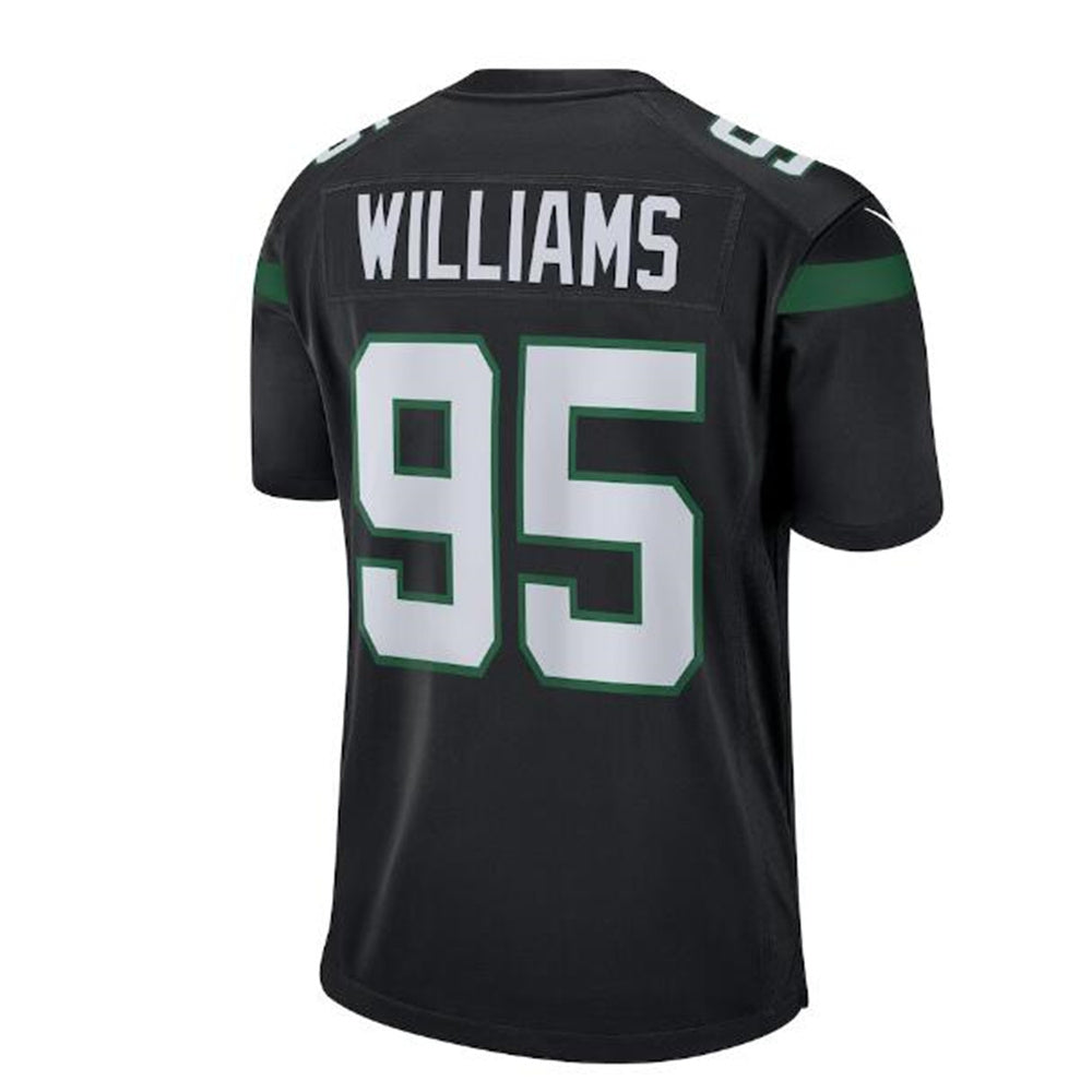 Custom #95 Black NYJ Football Shirt Top