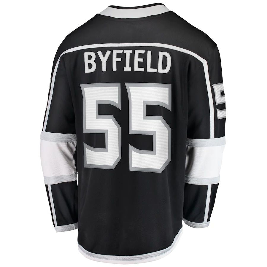 Custom #55 Black LAK Hockey Shirt Top