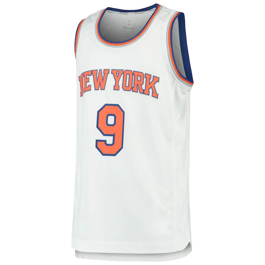 Custom #9 White 2019 NYK Basketball Shirt Top