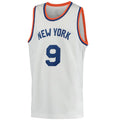 Custom #9 White 2021 NYK Basketball Shirt Top