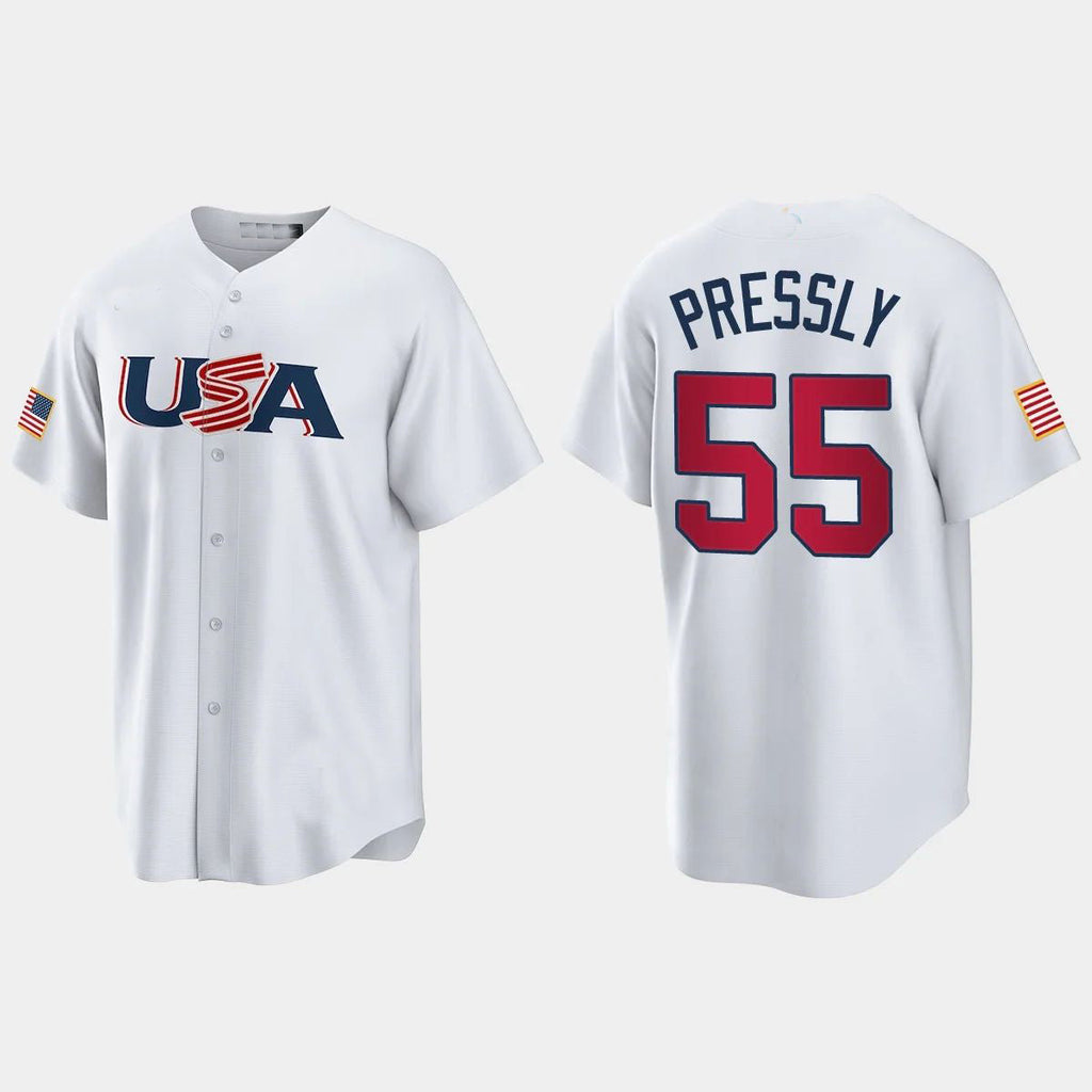 Custom #55 White 2023 HOU Baseball Shirt Top
